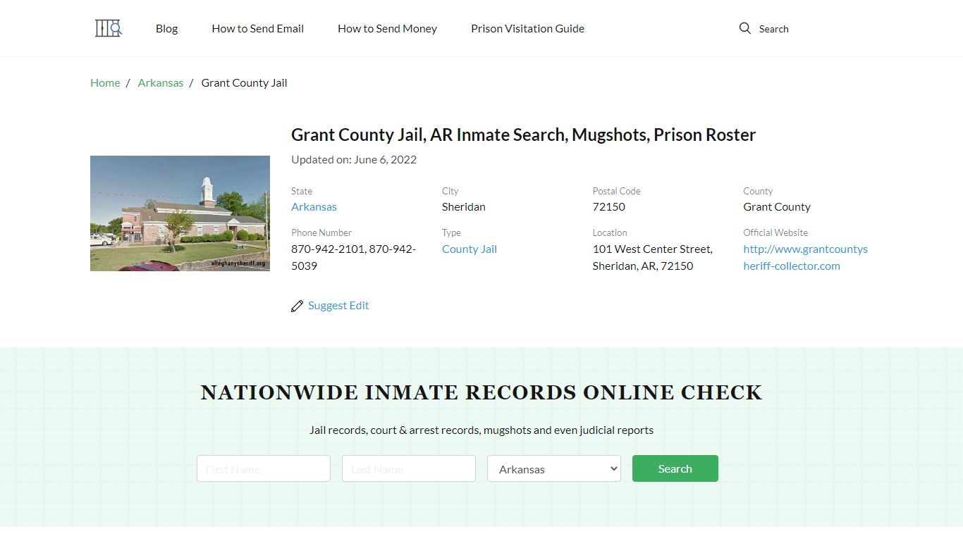 Grant County Jail, AR Inmate Search, Mugshots, Prison Roster