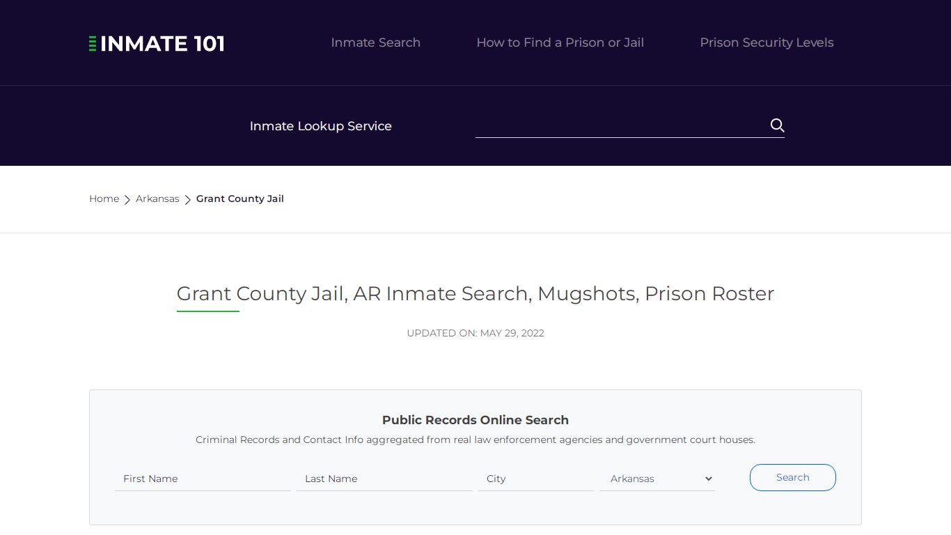 Grant County Jail, AR Inmate Search, Mugshots, Prison Roster